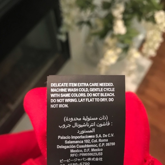 Bebe Red Sheer Top Dress - Picture 8 of 8